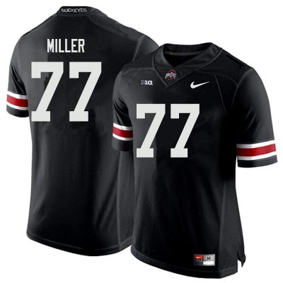 Men's Ohio State Buckeyes #77 Harry Miller Black Nike NCAA College Football Jersey Spring YLC8544NZ